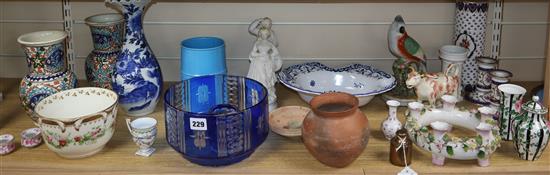 Mixed decorative European ceramics, etc.